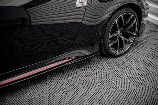Seitenschweller Ansatz (Paar) V.2 passend für Nissan 370Z Nismo FL schwarz Hochglanz