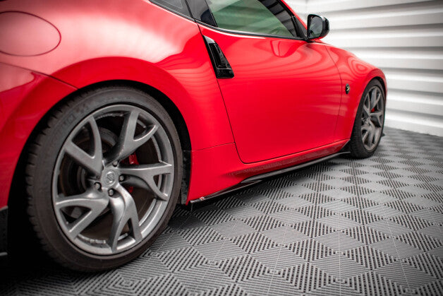 Seitenschweller Ansatz (Paar) V.2 passend für Nissan 370Z schwarz Hochglanz