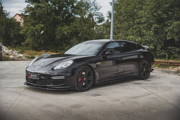 Seitenschweller Ansatz (Paar) V.2 passend für Porsche Panamera Turbo 970 FL schwarz Hochglanz