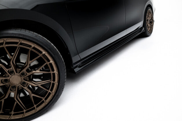 Seitenschweller Ansatz (Paar) V.2 passend für Skoda Superb Sportline Mk4 schwarz Hochglanz