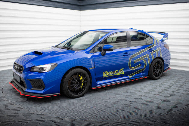Seitenschweller Ansatz (Paar) V.2 passend für Subaru WRX STI schwarz Hochglanz