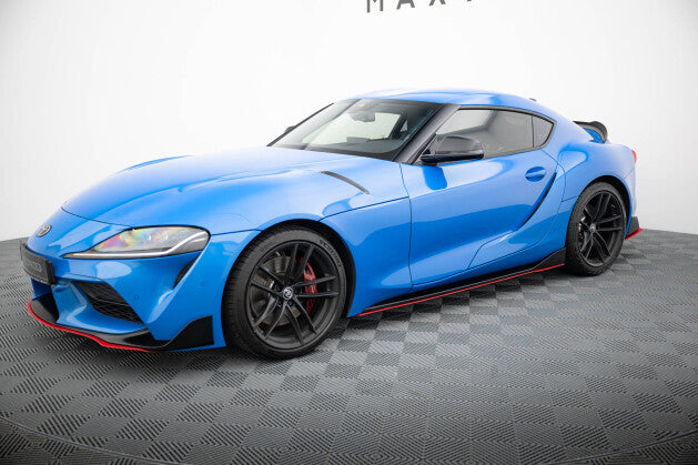 Seitenschweller Ansatz (Paar) V.2 passend für Toyota Supra Mk5 schwarz Hochglanz