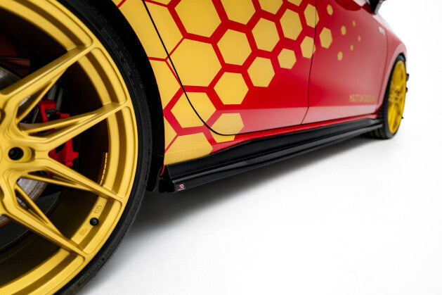 Seitenschweller Ansatz (Paar) V.2 passend für VW Golf GTI Clubsport Mk8 FL schwarz Hochglanz