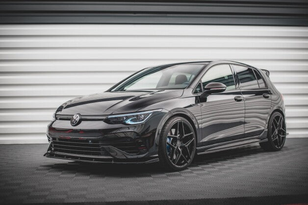 Seitenschweller Ansatz (Paar) V.2 passend für VW Golf R Hatchback Mk8 FL schwarz Hochglanz