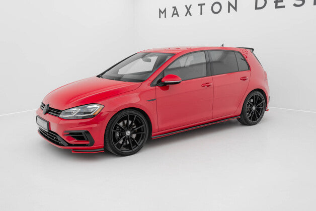 Seitenschweller Ansatz (Paar) V.2 passend für VW Golf R / R-Line Mk7 FL rot Hochglanz