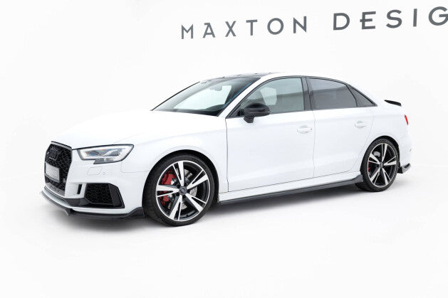 Seitenschweller Ansatz (Paar) V.3 passend für Audi RS3 Limousine 8V FL schwarz Hochglanz