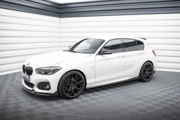 Seitenschweller Ansatz (Paar) V.3 passend für BMW 1er M-Paket / M140i F20 FL schwarz Hochglanz
