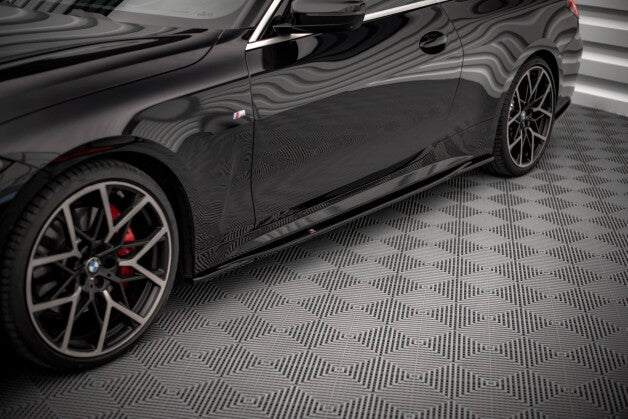 Seitenschweller Ansatz (Paar) V.3 passend für BMW 4er M-Paket G22 Carbon Look