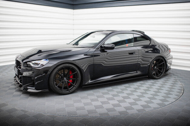 Seitenschweller Ansatz (Paar) V.3 passend für BMW M2 G87 schwarz Hochglanz