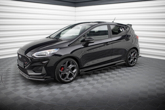 Seitenschweller Ansatz (Paar) V.3 passend für Ford Fiesta Mk8 ST / ST-Line schwarz Hochglanz