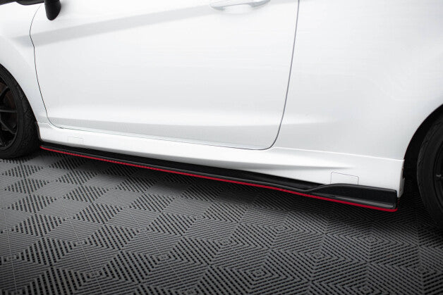 Seitenschweller Ansatz (Paar) V.3 passend für Ford Fiesta ST / ST-Line Mk7 schwarz Hochglanz