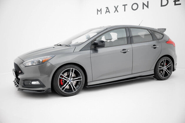 Seitenschweller Ansatz (Paar) V.3 passend für Ford Focus ST Mk3 schwarz Hochglanz
