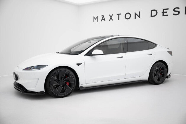 Seitenschweller Ansatz (Paar) V.3 passend für Tesla Model 3 Performance Mk1 FL schwarz Hochglanz
