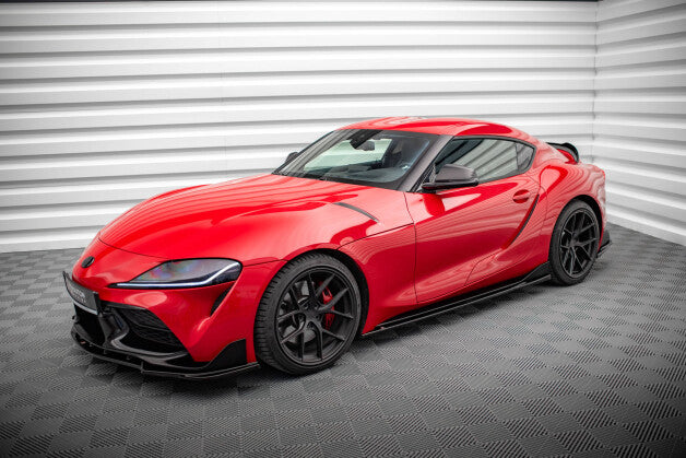 Seitenschweller Ansatz (Paar) V.3 passend für Toyota Supra Mk5 schwarz Hochglanz