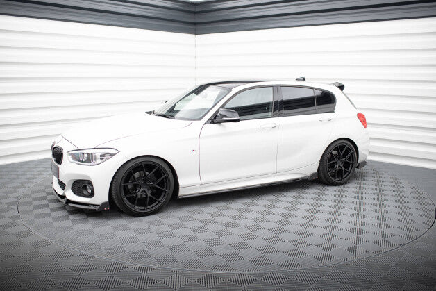 Seitenschweller Ansatz (Paar) V.4 + Flaps passend für BMW 1er M-Paket / M140i F20 FL