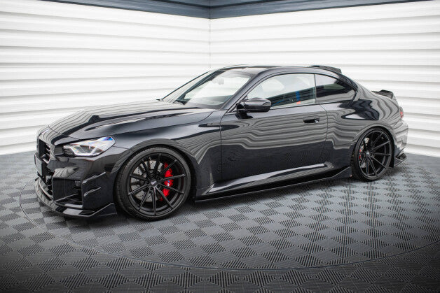 Seitenschweller Ansatz (Paar) V.4 passend für BMW M2 G87 schwarz Hochglanz