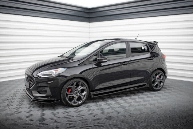 Seitenschweller Ansatz (Paar) V.4 passend für Ford Fiesta Mk8 ST / ST-Line schwarz Hochglanz