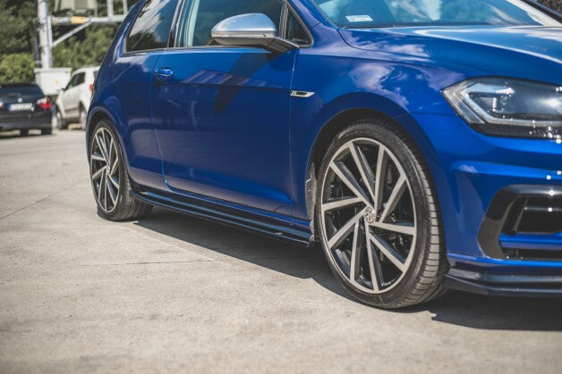 Seitenschweller Ansatz (Paar) V.4 passend für VW Golf 7 R/ R-Line FL Carbon Look