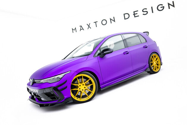 Seitenschweller Ansatz (Paar) V.4 passend für VW Golf R Hatchback Mk8 / Mk8 FL schwarz Hochglanz