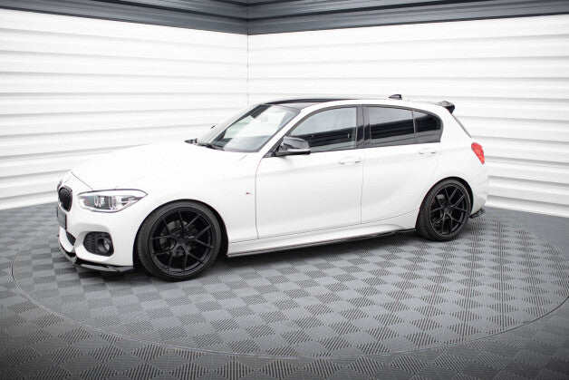 Seitenschweller Ansatz (Paar) V.5 passend für BMW 1er M-Paket / M140i F20 FL schwarz Hochglanz