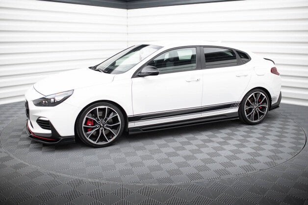 Seitenschweller Ansatz (Paar) V.5 passend für Hyundai I30 N / N-Line Hatchback / Fastback Mk3 / Mk3 FL schwarz Hochglanz