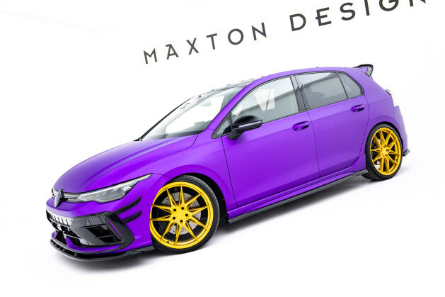 Seitenschweller Ansatz (Paar) V.5 passend für VW Golf R Hatchback Mk8 / Mk8 FL schwarz Hochglanz