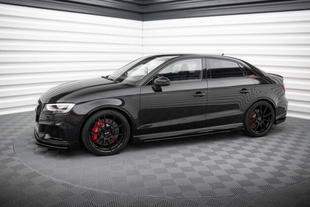 Seitenschweller Flaps passend für Audi RS3 Limousine 8V FL schwarz Hochglanz