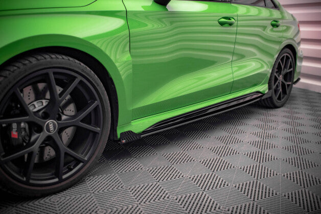 Seitenschweller Flaps passend für Audi RS3 Limousine 8Y schwarz Hochglanz