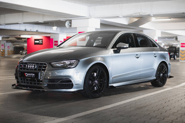 Seitenschweller Flaps passend für Audi S3 / A3 S-Line Limousine 8V schwarz Hochglanz
