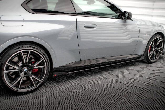 Seitenschweller Flaps passend für BMW 2 Coupe M-Paket / M240i G42 schwarz Hochglanz