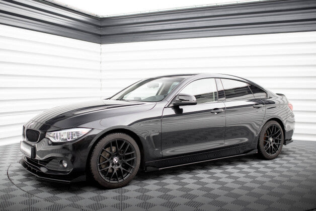 Seitenschweller Flaps passend für BMW 4er Gran Coupe F36 schwarz Hochglanz