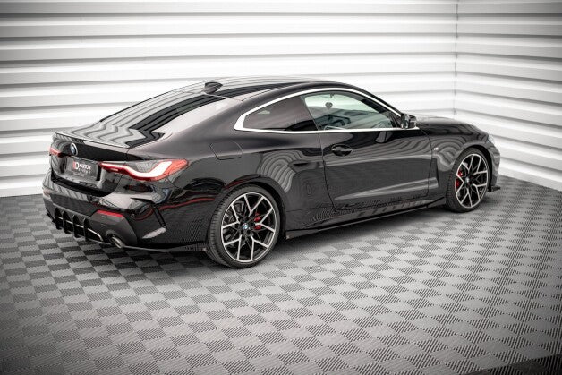 Seitenschweller Flaps passend für BMW 4er M-Paket / M440i G22 / G23 / G22 FL / G23 FL schwarz Hochglanz