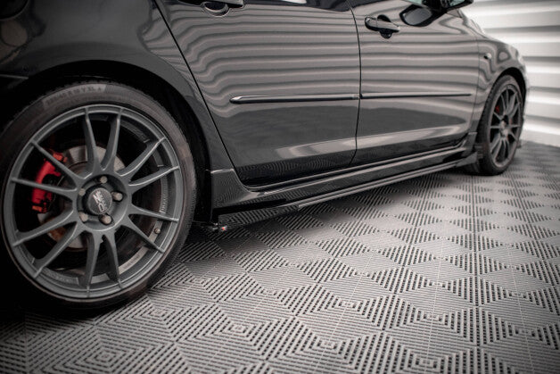 Seitenschweller Flaps passend für Mazda 3 MPS Mk1 schwarz Hochglanz