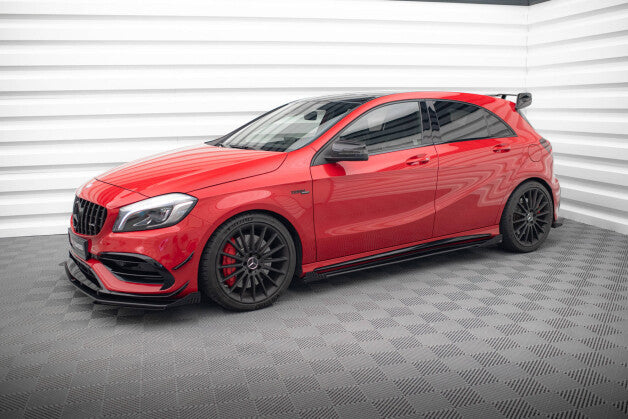 Seitenschweller Flaps passend für Mercedes A 45 AMG W176 FL schwarz Hochglanz