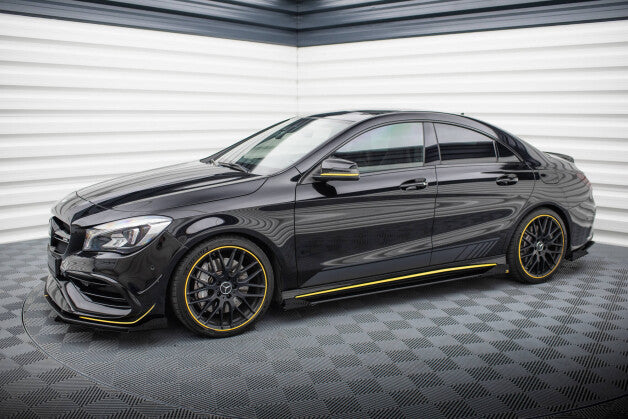 Seitenschweller Flaps passend für Mercedes-AMG CLA 45 C117 FL schwarz Hochglanz