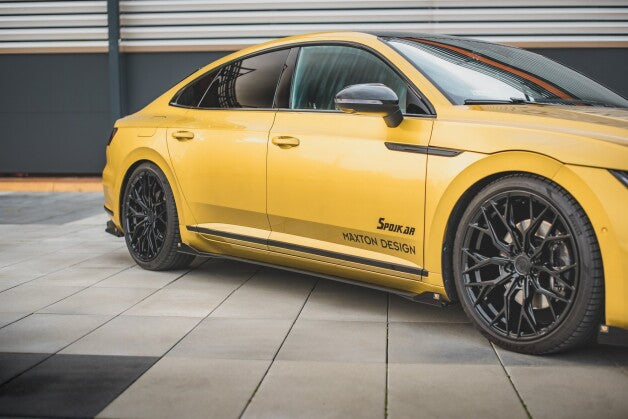 Seitenschweller Flaps passend für VW Arteon R-Line Limousine / Shooting Brake Mk1 schwarz Hochglanz