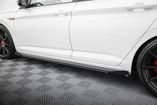 Seitenschweller Flaps passend für VW Jetta GLI Mk7 schwarz Hochglanz