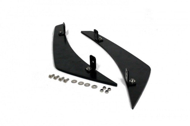 Stoßstangen Flaps Wings vorne Canards passend für Ford Focus ST Mk3 schwarz matt