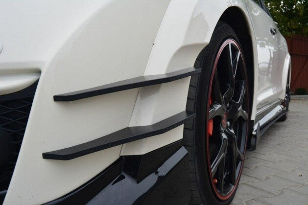 Stoßstangen Flaps Wings vorne Canards passend für Honda Civic IX TYPE R schwarz matt