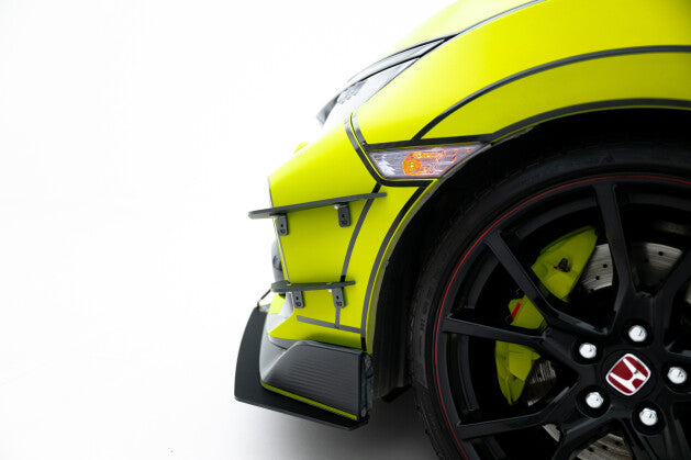 Stoßstangen Flaps Wings vorne Canards passend für Honda Civic Type-R Mk10 / Mk10 FL schwarz matt