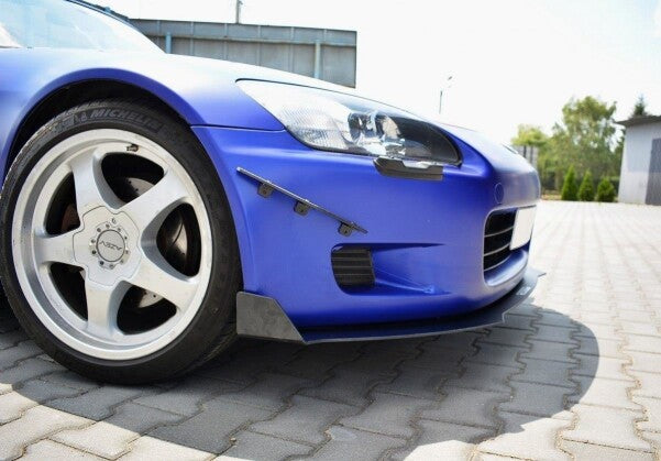 Stoßstangen Flaps Wings vorne Canards passend für Honda S2000 schwarz matt