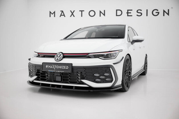 Verlängerung Motorhaube passend für VW Golf Mk8 schwarz Hochglanz